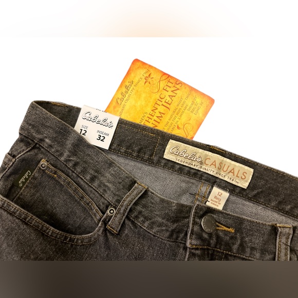 2 Cabela’s Lot Women’s Jeans Sz 12/ 32 Regular Carbon (Lot of two) - Picture 7 of 9